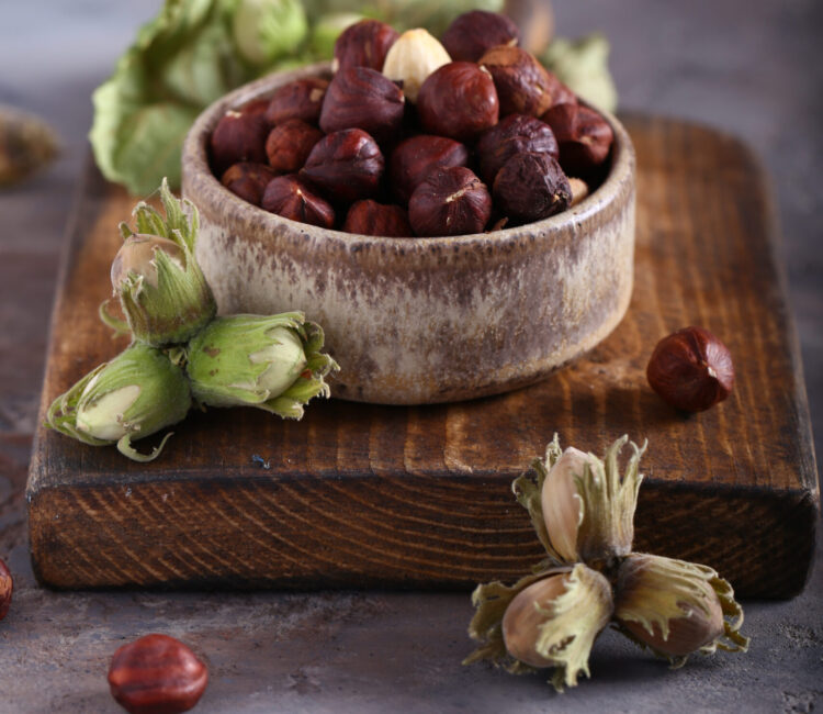 natural organic hazelnut nut for healthy eating